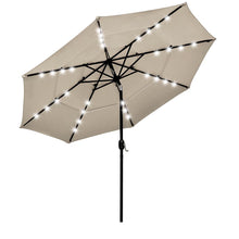 Load image into Gallery viewer, Yescom 10ft Prelit Umbrella 3-Tiered Patio Umbrella with Lights