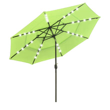 Load image into Gallery viewer, Yescom 10ft Prelit Umbrella 3-Tiered Patio Umbrella with Lights