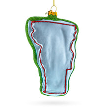 Load image into Gallery viewer, State of Vermont Symbols, USA Glass Christmas Ornament
