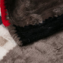 Load image into Gallery viewer, Tache Brown Red Sunset Maple Farmhouse Plaid Patchwork Throw Blanket (4025)