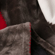 Load image into Gallery viewer, Tache Brown Red Sunset Maple Farmhouse Plaid Patchwork Throw Blanket (4025)