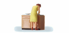 Load image into Gallery viewer, Preiser 28145 HO Scale People At Home -- Woman Doing Dishes