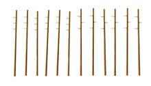 Load image into Gallery viewer, Walthers Cornerstone 933-4173 HO Scale Utility Poles (Wood) pkg(12) -- Kit