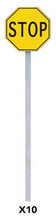 Load image into Gallery viewer, Walthers SceneMaster 949-4211 HO Scale Stop Signs pkg(10) -- 1924-1954