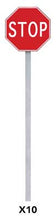 Load image into Gallery viewer, Walthers SceneMaster 949-4212 HO Scale Stop Signs pkg(10) -- 1954-Present