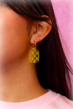 Load image into Gallery viewer, Checkered Charm Earrings