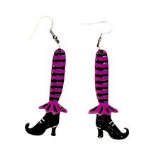 Load image into Gallery viewer, Bewitching Booties Earrings in PURPLE by Lipstick &amp; Chrome