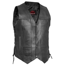 Load image into Gallery viewer, Men's Line Ranger Multi-Pocket Motorcycle Vest - Black