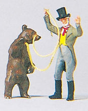 Load image into Gallery viewer, Preiser 29041 HO Scale Individual Figure - Working People -- Bear Trainer w/Bear