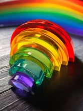 Load image into Gallery viewer, **Pre-order (Ships in 1-2 Weeks)**6-Piece Small Crystal Clear Rainbow Lucite Blocks – High Transparency Acrylic