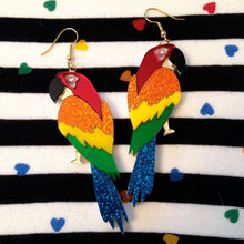 Load image into Gallery viewer, Tropical Parrot Acrylic Statement Earrings