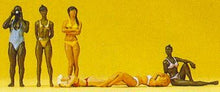 Load image into Gallery viewer, Preiser 10309 HO Scale Recreation &amp; Sports -- Female Bathers pkg(5)