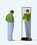 Load image into Gallery viewer, Preiser 28161 HO Scale Man Trying On Pants w/Mirror