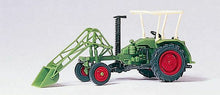 Load image into Gallery viewer, Preiser 17928 HO Scale Farm Machinery - Tractor -- Tool Carrier w/Fork Lift