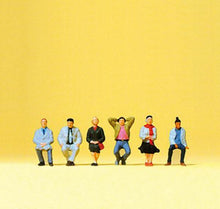 Load image into Gallery viewer, Preiser 79213 N Scale Passengers -- Seated Passengers pkg(6)
