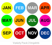 Load image into Gallery viewer, 1-1/2&quot; Round Month Labels | 288 Labels/Kit