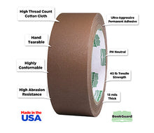 Load image into Gallery viewer, 1-1/2&quot; BookGuard™ Premium Cloth Book Binding Repair Tape: 15 yds