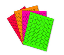 Load image into Gallery viewer, 1-1/4&quot; Printable Circle Labels - Neon Variety Pack: 25 Sheets/ Pack