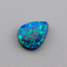 Load image into Gallery viewer, Drop Shape Natural Australian Black Opal Lake Blue Loose Gemstone 0.70ct