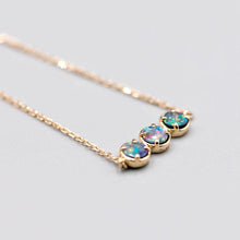 Load image into Gallery viewer, Minimalist Doublet Opal Charm Bracelet 18K Yellow Gold