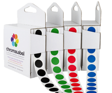 Load image into Gallery viewer, 1/2&quot; Permanent Round, Color-Code Dot Stickers: 1,000/Box