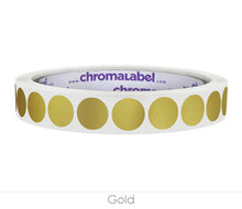 Load image into Gallery viewer, 1/2&quot; Removable Round, Color-Code Dots: 1,000/Roll