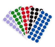 Load image into Gallery viewer, 1/2&quot; Removable Round, Color-Code Dots: 1,200/Pack