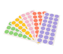 Load image into Gallery viewer, 1/2&quot; Permanent Round Color-Code Sheeted Dot Pack (Specialty): 1,200/Pack