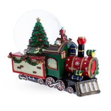 Load image into Gallery viewer, Children Riding Train Musical Water Snow Globe