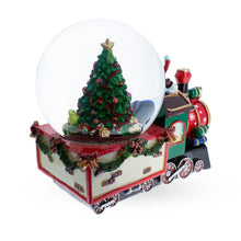 Load image into Gallery viewer, Children Riding Train Musical Water Snow Globe