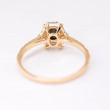 Load image into Gallery viewer, The One - Black Opal, Baguette Diamond, Tsavorite Engagement Ring 18K Yellow Gold