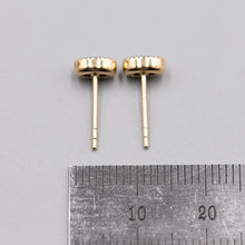 Load image into Gallery viewer, Minimalist Oval Doublet Opal Stud Earrings 18K Yellow Gold