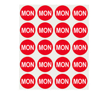 Load image into Gallery viewer, 1&quot; Round Day of the Week Labels | 420 Labels/Pack