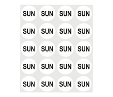 Load image into Gallery viewer, 1&quot; Round Day of the Week Labels | 420 Labels/Pack