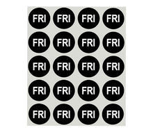 Load image into Gallery viewer, 1&quot; Round Day of the Week Labels | 420 Labels/Pack