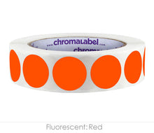 Load image into Gallery viewer, 1&quot; Permanent Round, Color-Code Dots: 1,000/Roll