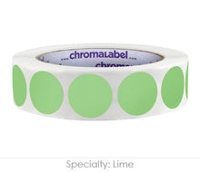 Load image into Gallery viewer, 1&quot; Permanent Round, Color-Code Dots: 1,000/Roll