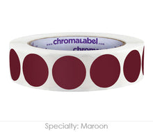 Load image into Gallery viewer, 1&quot; Permanent Round, Color-Code Dots: 1,000/Roll