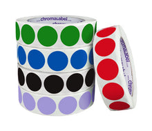 Load image into Gallery viewer, 1&quot; Removable Round, Color-Code Dots: 1,000/Roll