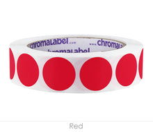 Load image into Gallery viewer, 1&quot; Removable Round, Color-Code Dots: 1,000/Roll