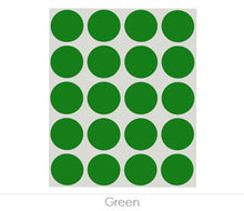 Load image into Gallery viewer, 1&quot; Removable Round Color-Code Dots: 1,000/Pack