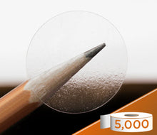 Load image into Gallery viewer, 1&quot; Crystal Clear Wafer Seals: 5,000/Roll - Pef. &amp; Non-Perf.