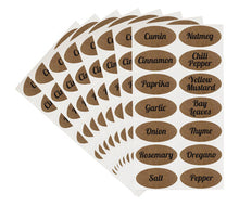 Load image into Gallery viewer, 1&quot; x 2&quot; Oval True Kraft Pre-Printed Stickers - 112 Labels/Pack