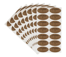 Load image into Gallery viewer, 1&quot; x 2&quot; Oval True Kraft Pre-Printed Stickers - 112 Labels/Pack