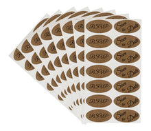 Load image into Gallery viewer, 1&quot; x 2&quot; Oval True Kraft Pre-Printed Stickers - 112 Labels/Pack
