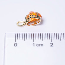 Load image into Gallery viewer, 1.84 ct Mexican Fire Opal &amp; Diamond Pendant Necklace 18K Yellow Gold