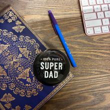 Load image into Gallery viewer, 100% Pure Super Dad Glass Dome Paperweight | In a Gift Box