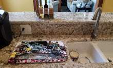 Load image into Gallery viewer, Fish and Beers from New Orleans Dish Drying Mat – Absorbent, Artistic Kitchen Essentials 1001DDM