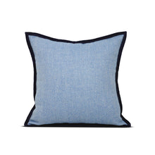 Load image into Gallery viewer, Chevron Wool Pillow Cover with Velvet Trim