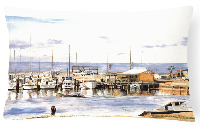 Pass Bait Shop Decorative   Canvas Fabric Pillow